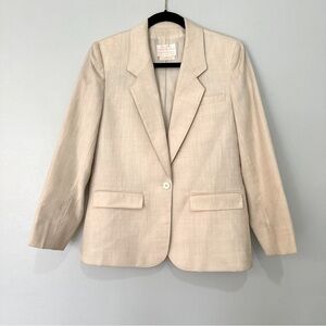 Vintage Pendleton Country Sophisticates Classic Cream Women's Blazer Size 6